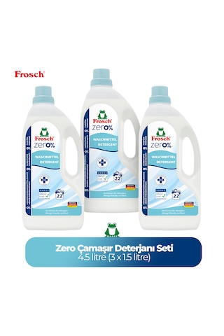 Frosch Zero Çamaşır Deterjanı 3'lü 4,5 Litre