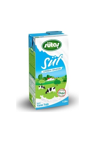 Sütaş Yarım Yağlı Süt 1 L