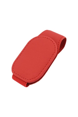 Jeemson Araç Güneş Gözlüğü Tutucu Kırmızı Pu Deri Araç İçin Gözlük Depolama Ve Fatura Tutucu