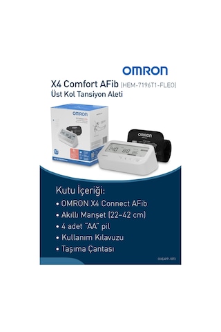 Omron X4 Connect Afib Üst Koldan Ölçer Dijital Tansiyon Aleti