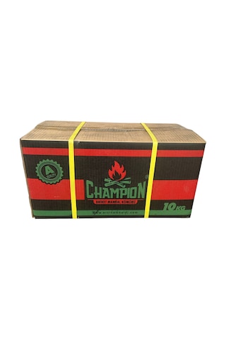 Champion Pres Mangal Kömürü Delikli Biriket Kömür 10 KG
