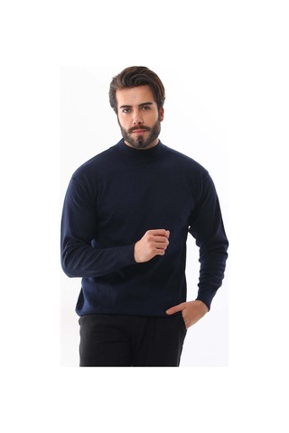 Günay Erkek Yarım Balıkçı Yaka Yün Kazak 9001 Lacivert