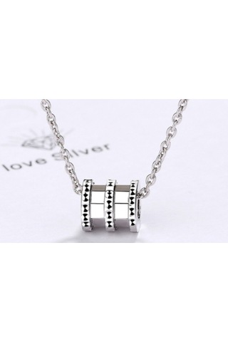 925ayar Gümüş Zirkon Taşlı Geometrik Kolye