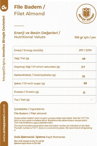 File Badem - 100 Gram Diğer