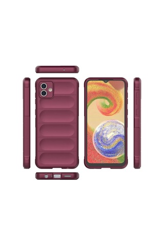 Gld-spt- Newface Samsung Uyumlu Galaxy A04e Kılıf Optimum Silikon - Bordo