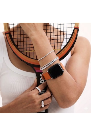 Goldoni Apple Watch Uyumlu İnce Gerçek Deri Kordonu Metal Köprülü