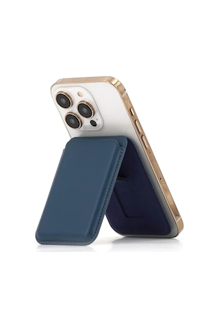 Magesafe Manyetik Standlı Pu Deri Kartlık - Magnetic Leather Wallet