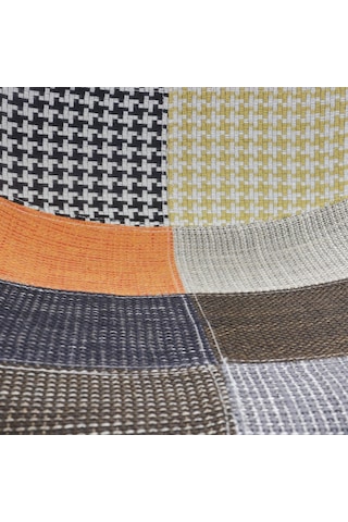 T.conept Renkli Patchwork Sandalye Ahşap Ayaklı