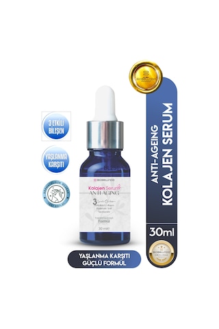 Yaşlanma Karşıtı 3 Etkili Antı Agıng Kolajen Serum 30 Ml