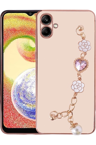 Zore Galaxy Uyumlu A04 Kılıf El Tutamaçlı Kamera Korumalı Taka Silikon Kapak - Beyaz Beyaz