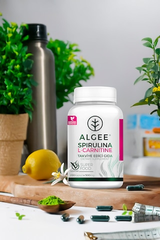 Algee Spirulina & L-carnitine Bitkisel Takviye 90 Kapsül