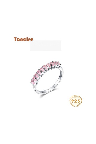 Gümüş Tancise Klasik 925 Ayar Gümüş Zirkon Yüzük Bayanlar Takı Düğün Promise Parti Hediye 9