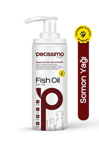 Petissimo Care Kedi Ve Köpekler İçin Balık Yağı - Omega 3-6 İçerikli Tüy Ve Genel Sağlık  - 200 Ml
