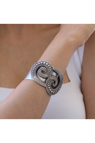 Primero Collection Gümüş Kaplama Fosil Şekilli Bileklik Gri Primero Collection Gümüş Kaplama Fosil Şekilli Bileklik Gri