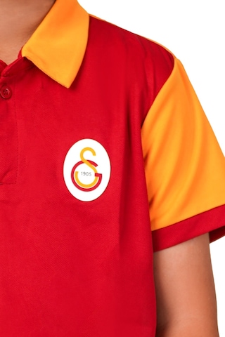 Gsstore Galatasaray Lisanslı 5 Yıldız Polo Yaka Çocuk Forma T-shirt Sarı - Kırmızı