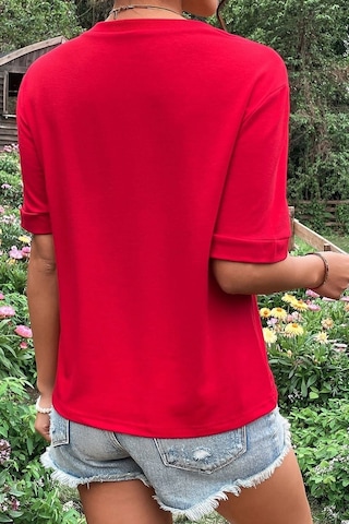 Flood Of Style Unisex Michelangelo Baskılı T-shirt Kırmızı