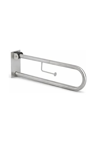 Aqua Bagno Basic Mafsallı Engelli Tutunma Barı Tuvalet Kağıtlıklı Paslanmaz Çelik 35.90.91.01.01 Krom