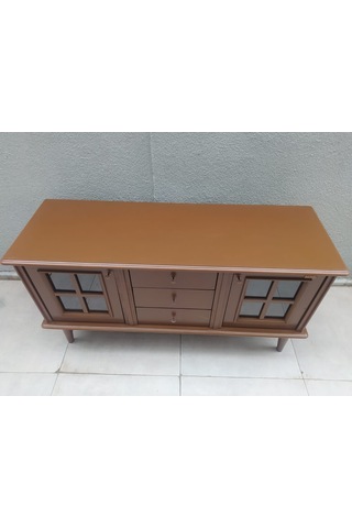 Bengimobilya Tv Sehpası Windovs Model Pencere Ahşap Gürgen Retro Ayak Ceviz Re (486057554)