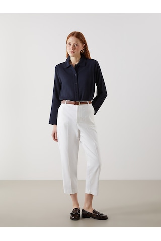 Lcw Vision Lacivert Regular Fit Kadın Gömlek