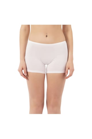 Özkan Underwear Özkan 0412 3'lü Paket Kadın Likralı %95 Pamuklu Süprem Esnek Rahat Boxer Şort Tayt Beyaz