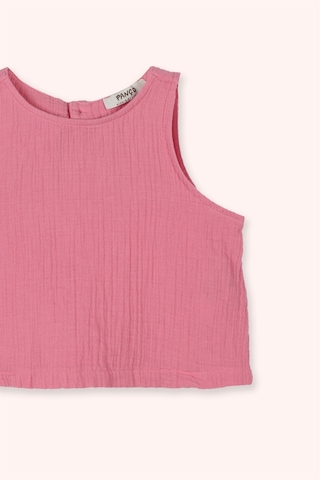 Panço Kız Çocuk Yumuşak Dokulu Fuşya Bluz Pembe
