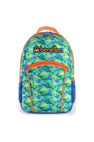 United Colors Of Benetton Bnt03660 Yeşil/lacivert/turuncu Unisex Sırt Çantası Lacivert