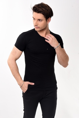 Erkek Slim Fit Bisiklet Yaka Kısa Kollu T-Shirt Tişört 10 Renk