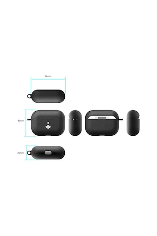 Apple AirPods Uyumlu Pro Zore Airbag 19 Kılıf Siyah