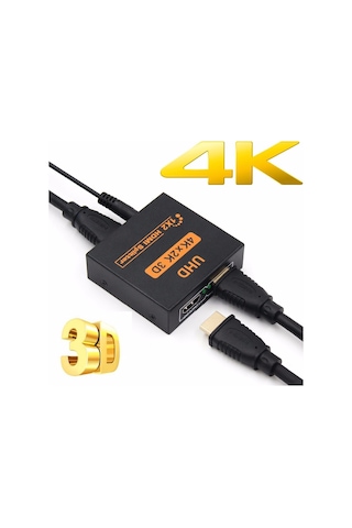 TriLine 4K Ultra HD 3D 2 Port HDMI Splitter Çoğaltıcı