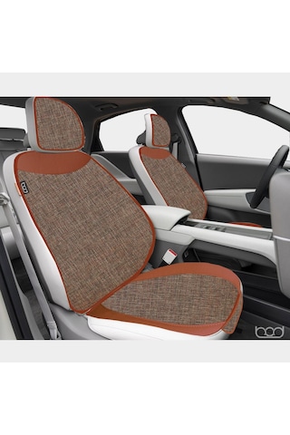Bod Keten Terletmez Oto Koltuk Minderi Seti Koltuk Koruma Kılıfı Yalı Serisi Ön Arka Set Taba