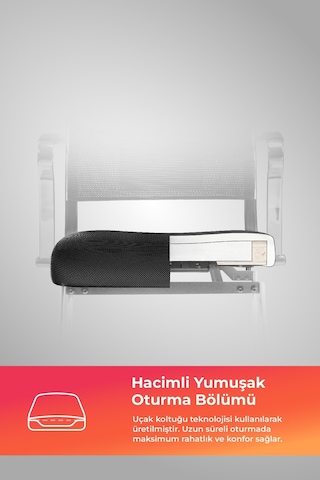 Ergolife Sit Air Ergonomik Bekleme Koltuğu Krom Ayaklı, Bel Destekli, Fileli, Toplantı Sandalyesi -572.5f.1.6a4 Çok Renkli