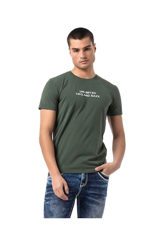 Cipo & Baxx Erkek Regular Fit Baskılı Pamuklu T-shirt Ct827 Green Cipo & Baxx Erkek Regular Fit Baskılı Pamuklu T-shirt Ct827 Green