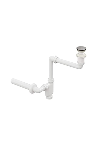 Smart Pop-up Sifon, Taşma Deliksiz Krom +comfort Yer Kazandıran Lavabo Sifonu -2 Parça Set