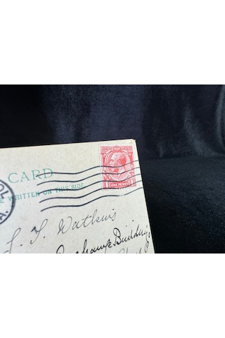 İngiltere Bristol 1923 Yılından Postadan Geçmiş Posta Kartı One Penny Pullu