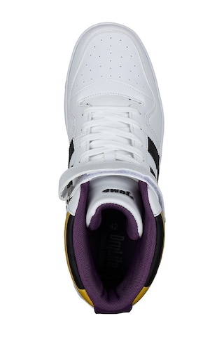 Jump 28504 Beyaz - Siyah - Mor Uzun Bilekli Erkek Sneaker Günlük Spor Ayakkabı Beyaz - Siyah - Mor