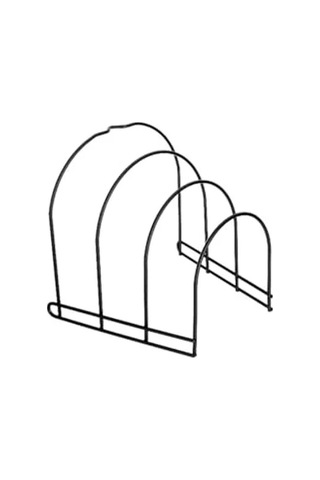 4 Katlı Metal Tava Rafı, Mutfak Organizeri İçin Pratik Çözüm 19 x 7 CM