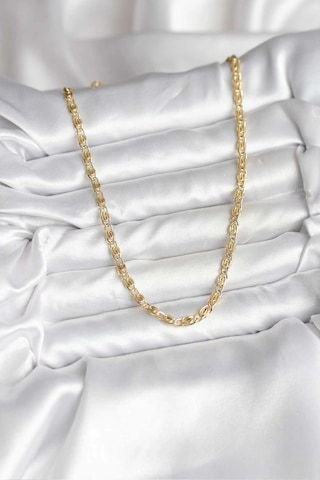14k Gold Renk Kaplama Zincir Model Cm Kadın Kolye Çok Renkli