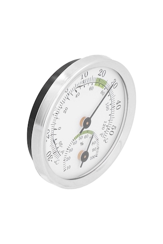 Dofolink Alüminyum Plastik Mini Termohigrometre -30 50 C 2% Rh Doğruluk, Seralar İçin, Sigara Kutuları, Jakuzi Odaları, Pilli Olmayan, Yeşil-gümüş