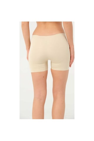 Lorexia Kadın Silikon Şeritli Kaydırmaz Lazer Kesim İz Yapmaz Boxer Korse Bej
