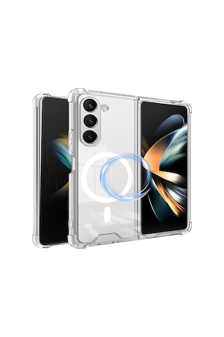 Samsung Galaxy Uyumlu Z Fold5 Magsafeyarı Esnek Plastik Tpu Kılıf-al8113