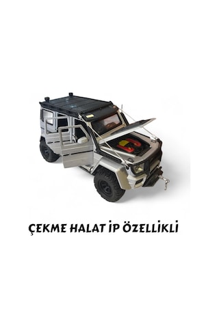 Çek Bırak Işıklı Ve Sesli Off Road Jeep 23 Cm Çekme Halat İpli Metal Kasa Açılabilir Kapılar 43828170