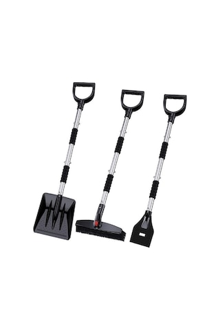 Wondernest Sones Seti Paslanmaz Kürek Kar Kapanabilen Gümüş Fırça Çelik Araba Açılıp Gümüş