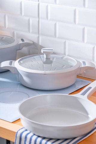 Acar Ultimate Pro Döküm 7 Parça Tencere Seti Beyaz