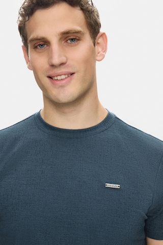 Taylor Lacivert Bisiklet Yaka Krinkıl Hafif Kumaş Metal Logolu Standard Fit Erkek Tshirt Lacivert