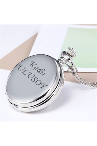 Çılgıntrend İsim Yazılabilir 47 MM Retro Köstekli Cep Saati