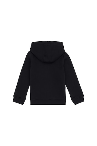 U.S. Polo Assn. Kız Çocuk Siyah Kapüşonlu Fermuarlı Şardonlu Basic Sweatshirt 50316809-VR046