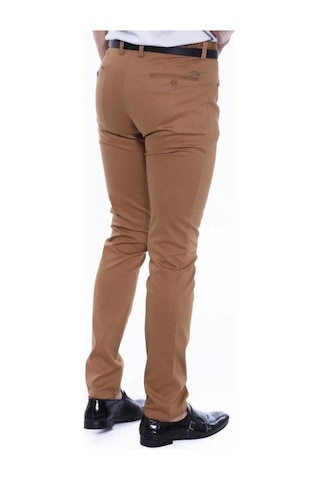 Desenli Slim Fit Pamuk Taba Erkek Pantolon - Wessi Siyah