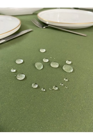 Sıvı Geçirmez Dertsiz Masa Örtüsü Yeşil 13 Parça