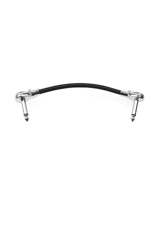 Geeksen Gitar Efekt Pedal Kablo Teli Düz Yama Kablosu Kordonu 6.35mm Dik Açılı Gözleme Tasarımı 15cm