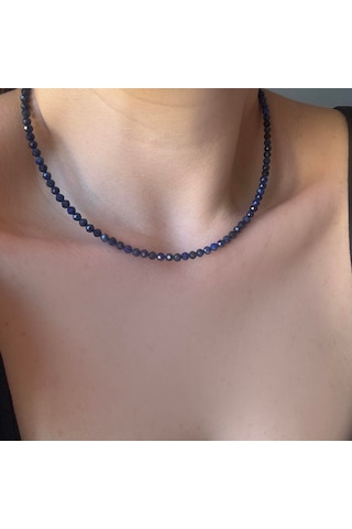 Lapis Lazuli Taşı Kolye Gold